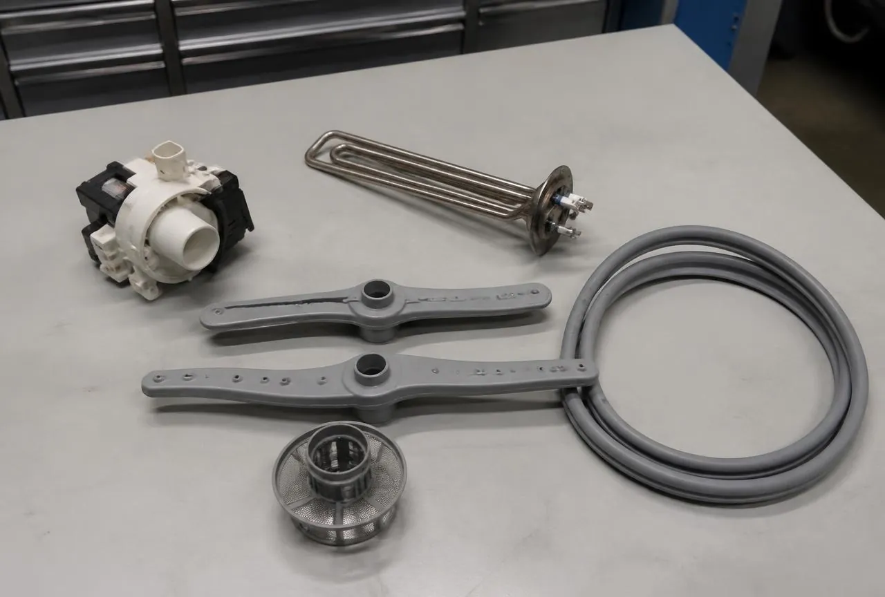 Pièces détachées Bosch de lave-vaisselle : pompe de cyclage, bras d'aspersion, résistance et joint de porte